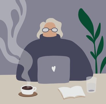 Person working on laptop 