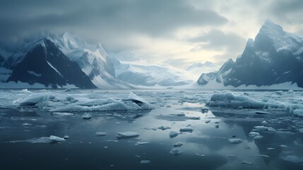 Arctic Glacier Slowly Melting