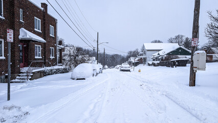 Winter snowstorm Price Hill, Cincinnati Ohio. 6th January 2025
