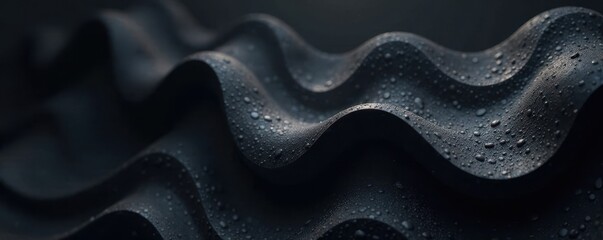 Obraz premium Abstract grayscale gradient shape, glowing edges, textured black background , edgy, cosmos