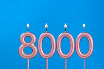 Candle number 8000 - Number of followers or likes