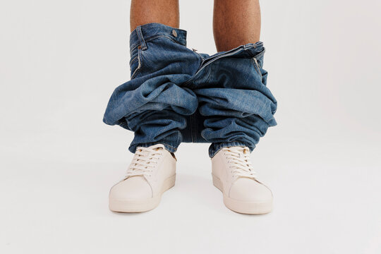 Anonymous man with his pants pulled down