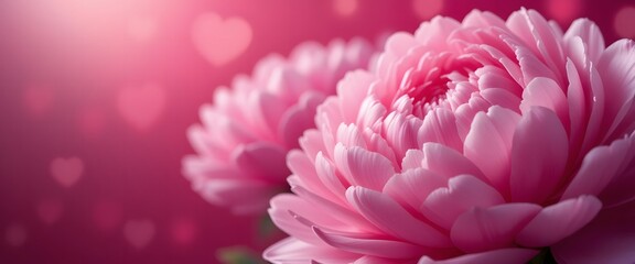 Fototapeta premium Delicate Pink Flowers: Romantic Bloom in Soft Focus