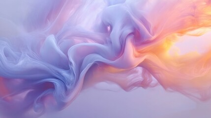 Abstract pastel colors swirling in water.