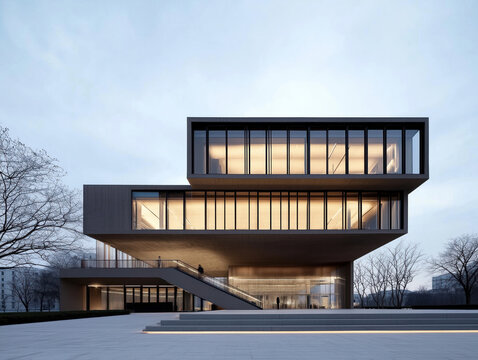 Exploring Monochrome Architecture: The Art of Simplicity and Elegance Through a Unified Color Palette for Striking Visual Contrast and Harmonious Design - Powered by Adobe