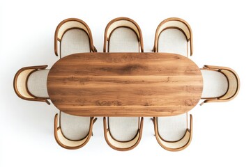 Bird s eye view of a table and chairs