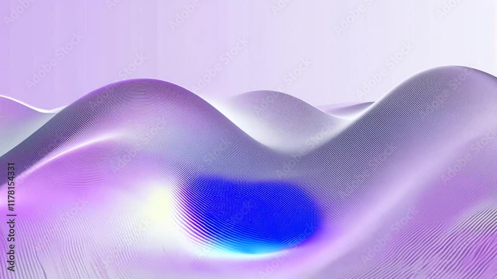 Wall mural represented pastel panorama lavender soothing digital wave tones pattern abstract abstract panorama 