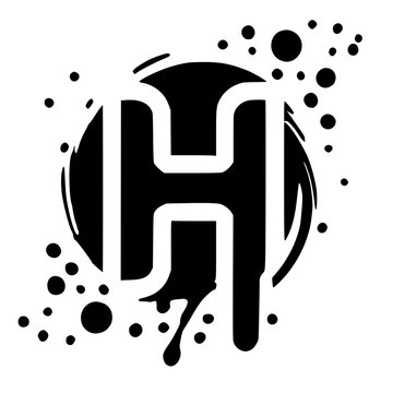 recommend clip art: Abstract H letter silhouette
