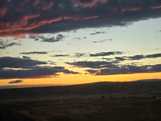 sunset in the mountains