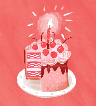 festive  background with cake