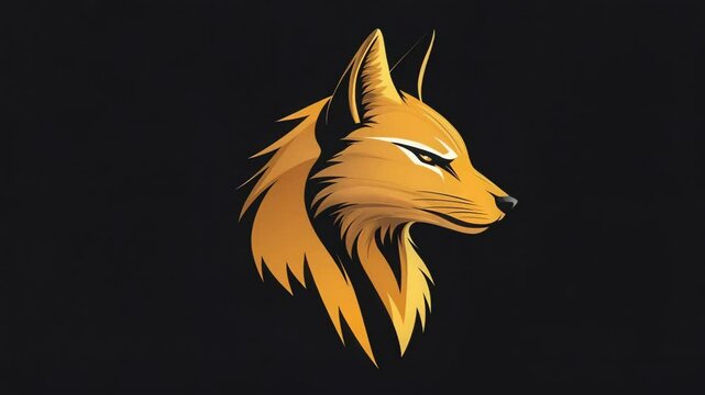 Cartoonish drawing of a fox with a menacing look on its face. 4K Video