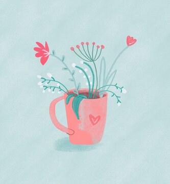 bouquet  of gentle spring flowers