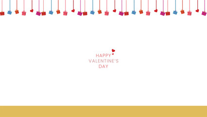 Happy Velentine's Day background  with gifts boxes icon suit for web poster, flyer, stylish brochure, greeting card, cover, wallpaper