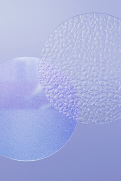 Textured overlapping circles on pastel gradient