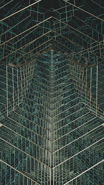 An hexagonal tower of technology.