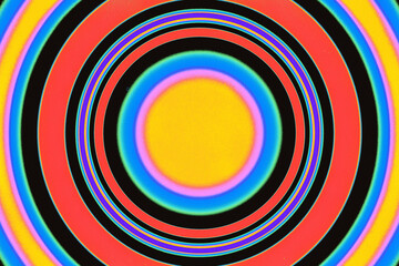 A Colorful Circles with a Yellow Frame Center