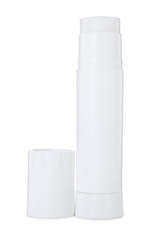 One glue stick and cap isolated on white