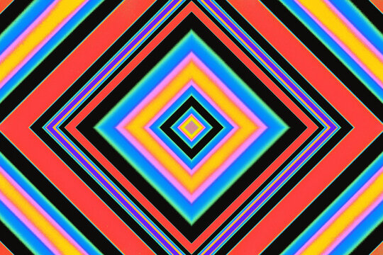 Multicoloured Abstract Background with Symmetric Diamond Pattern