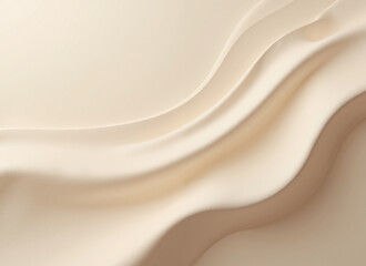 Obraz premium Elegant Beige Fabric with Soft Waves and Smooth Flowing Texture Background