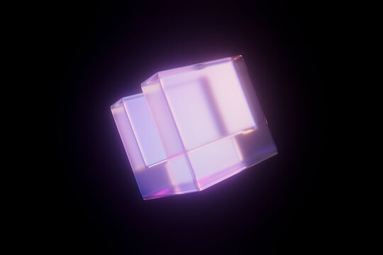 Abstract Iridescent Glass Blocks