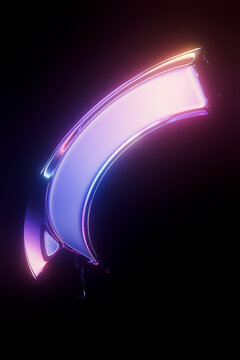 Iridescent Glass Crescent Design