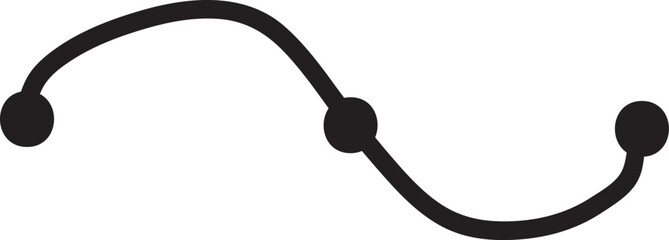 Curved Connected Line Graphic Design