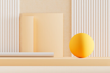 Soft geometric shapes create a tranquil abstract background design