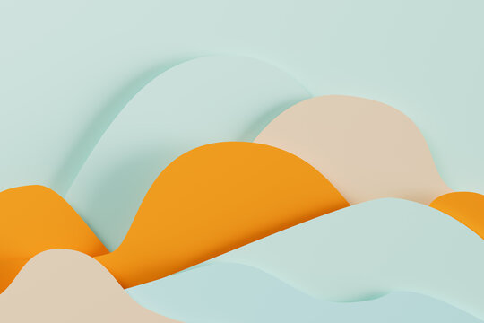 Soft geometric shapes form a calming abstract background