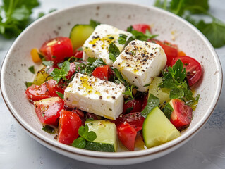 Healthy food for balanced flexitarian mediterranean diet concept