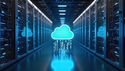 Modern data center. Hybrid cloud integration architecture. Seamless integration of on-premises infrastructure with AI. Tech concept. Digital future. Modernization in. Network connectivity