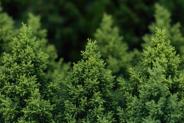 Fototapeta premium A detailed view of a cluster of green trees