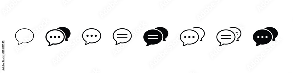 Aufkleber comment icon speech bubble symbol Chat message icons - talk message Bubble chat icon. web vector icon	 collection set