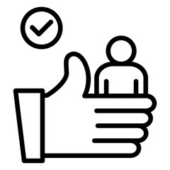Customer Assessment Symple Concept  Line Icon