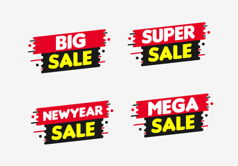Fototapeta premium Sale banner collection Shop sale promotion advertisements vector set