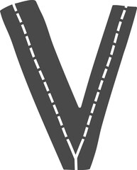 V Letter Road Alphabet Kids
