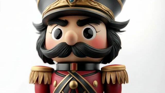 Cartoon character with a red hat and mustache. 4K Video