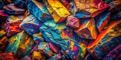 Vibrant Colorful Rock Texture Background - Vintage Style Photography