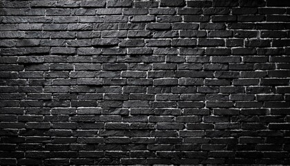 Obraz premium Black brick wall background. Stonework pattern 