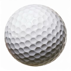 Golf ball isolated on white background, full depth of field, clipping path 