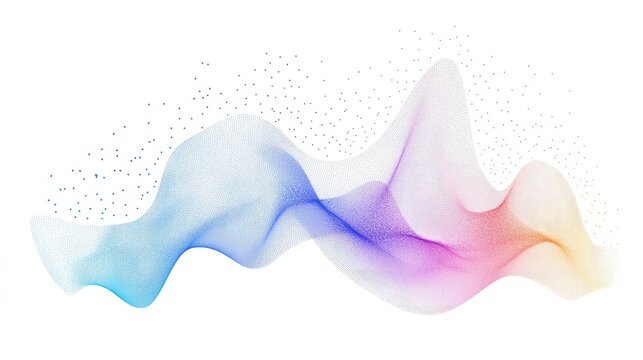 an abstract scatter plot clipart, statistical analysis element, artistic style, rainbow gradient, isolated on white background