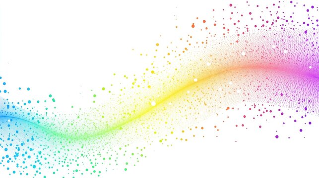 an abstract scatter plot clipart, statistical analysis element, artistic style, rainbow gradient, isolated on white background