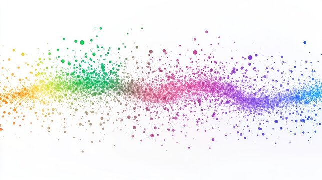 an abstract scatter plot clipart, statistical analysis element, artistic style, rainbow gradient, isolated on white background