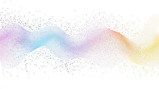 an abstract scatter plot clipart, statistical analysis element, artistic style, rainbow gradient, isolated on white background