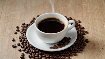 Fototapeta premium Coffee on caffe background