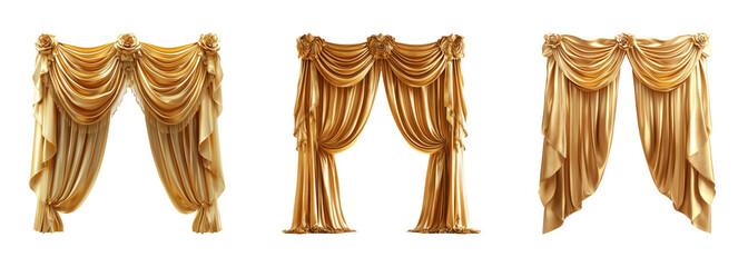 Elegant Golden Drapes for a Luxurious Ambience