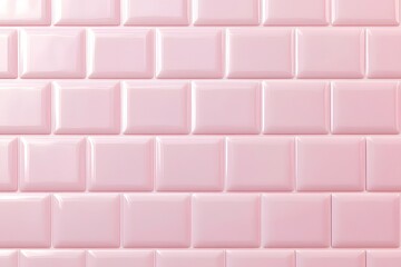 Light Pink Glossy Rectangular Tile Wall
