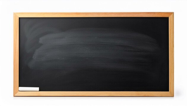 Blank black chalkboard. Background and texture. School board on white background. Back to school concept.
