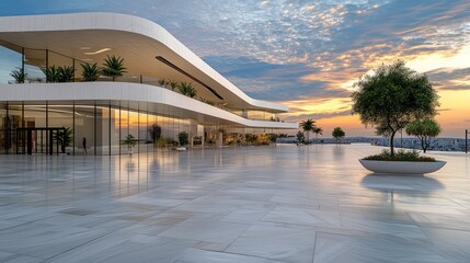 Fototapeta premium Stunning White Architectural Marvel