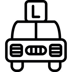 Car with L Plates Icon