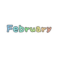 A simple “February” handwriting design.